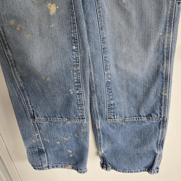 Carhartt Blue Denim Jeans Men's 32 with Paint Splatter - Picture 4 of 11